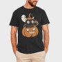 Black Cat Inside Pumpkin, Tricou Barbati (Unisex)