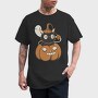 Black Cat Inside Pumpkin, Tricou Barbati (Unisex)