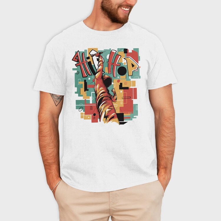 Hip Hop Musician Abstract Music, Tricou Barbati (Unisex)