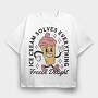 Ice Cream Solves Everything, Tricou Oversize Barbati (Unisex)