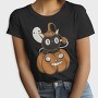 Black Cat Inside Pumpkin, Tricou Femei