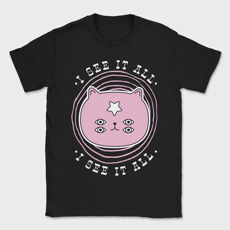 I See It All Cat, Tricou Barbati (Unisex)