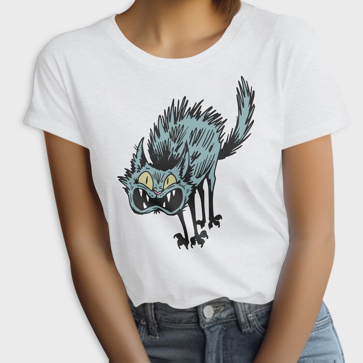 Spooky Cat Grin, Tricou Femei