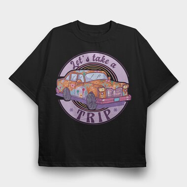 Hippie Car, Tricou Oversize Barbati (Unisex)