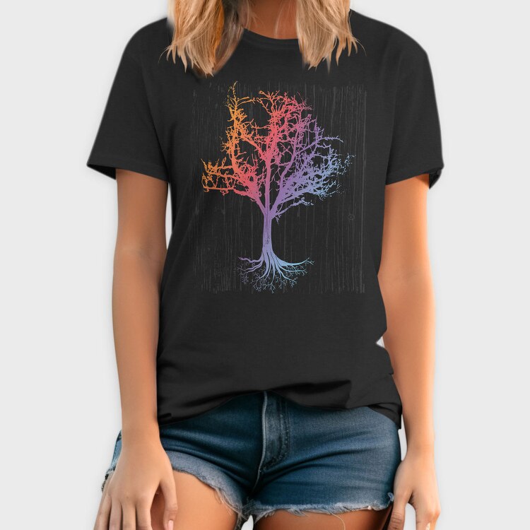 Enchanted Tree Rainbow, Tricou Barbati (Unisex)