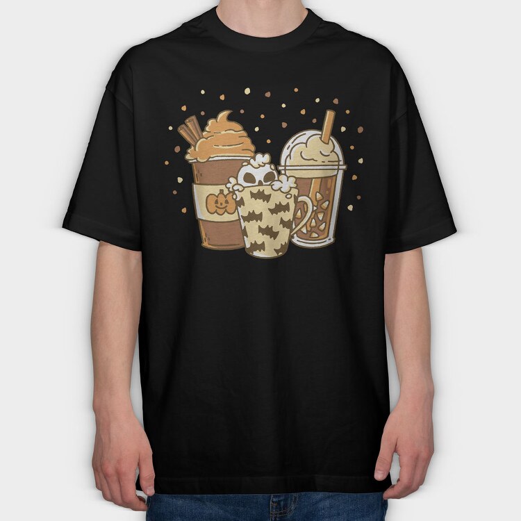 Spooky Coffees, Tricou Oversize Barbati (Unisex)