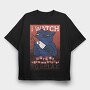 Black Cat With Bloody Knife I Watch Murder Documentaries To Relax, Tricou Oversize Barbati (Unisex)
