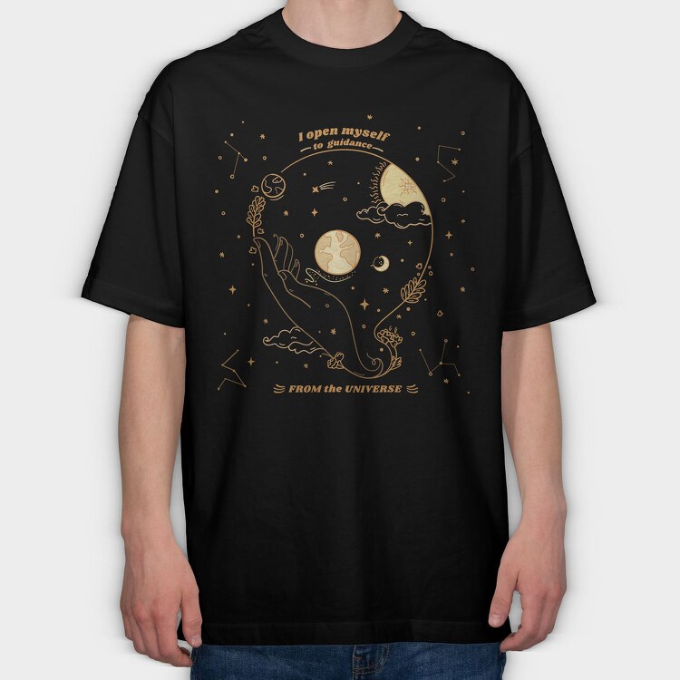 I Open Myself to Guidance From the Universe, Tricou Oversize Barbati (Unisex)