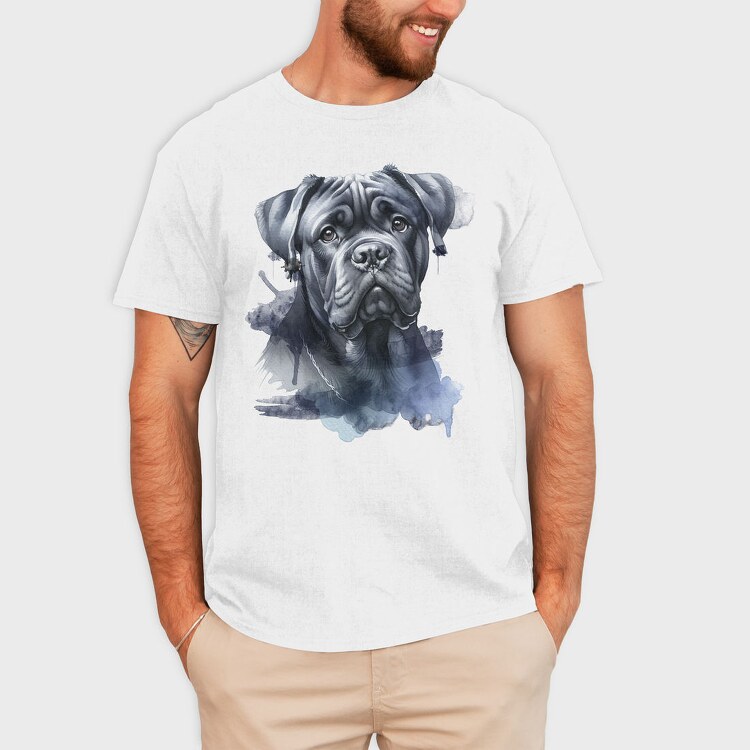Realistic Bullmastif Dog Portrait, Tricou Barbati (Unisex)