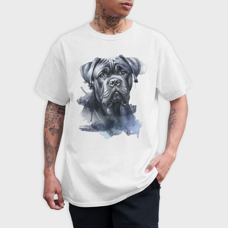 Realistic Bullmastif Dog Portrait, Tricou Barbati (Unisex)