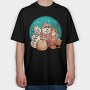 Christmas Fox Santa Xmas, Tricou Oversize Barbati (Unisex)