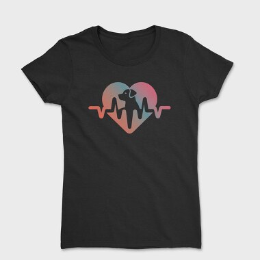 Dog Love Heartbeat, Tricou Femei
