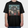 Black Cat, Tricou Oversize Barbati (Unisex)