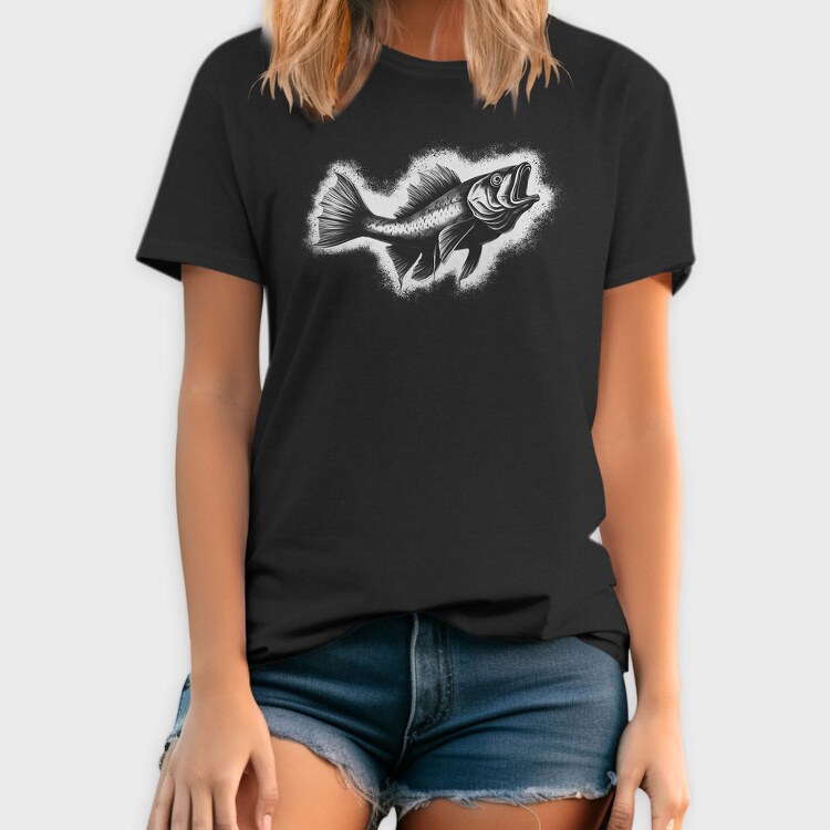 Realistic Catfish Monochromatic, Tricou Barbati (Unisex)