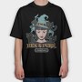 Spooky Witch And Cats Coven Halloween, Tricou Oversize Barbati (Unisex)