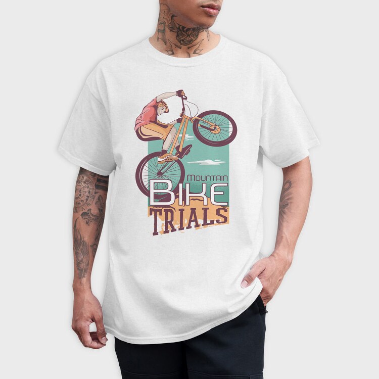 Mountain Biker Bike, Tricou Barbati (Unisex)