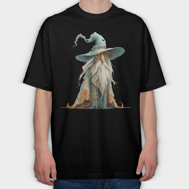 Wizard Hat Gnome, Tricou Oversize Barbati (Unisex)