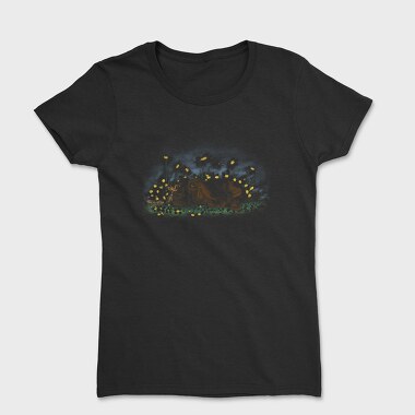Dog On Flower Field Lying, Tricou Femei