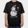 Winter Toast Snowman, Tricou Oversize Barbati (Unisex)