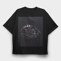 Galaxy Cat, Tricou Oversize Barbati (Unisex)