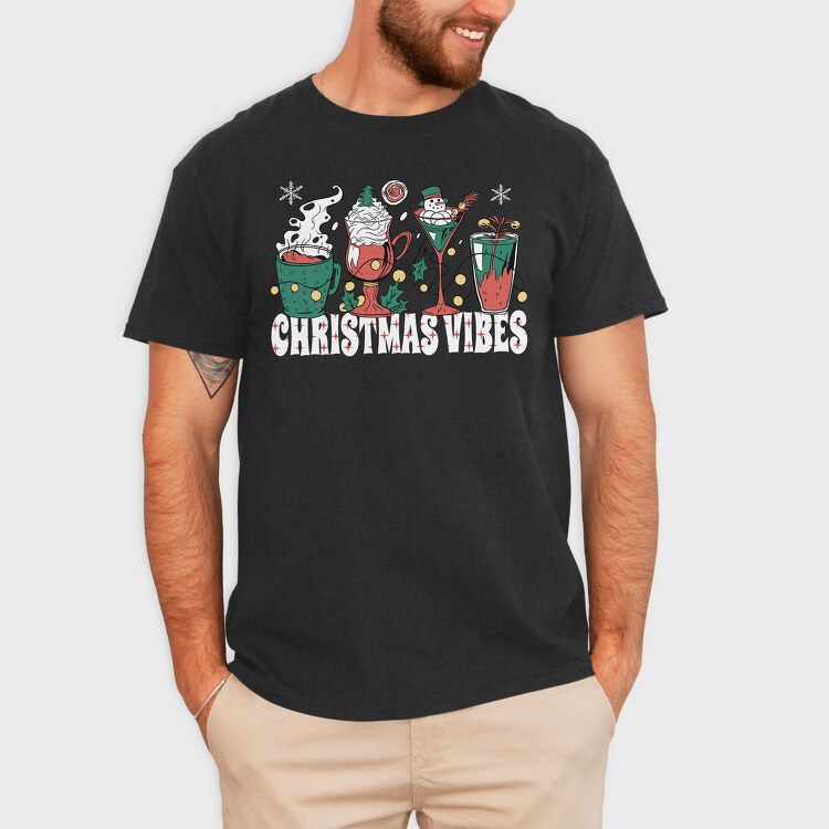 Christmas Holiday Drinks Coffee, Tricou Barbati (Unisex)