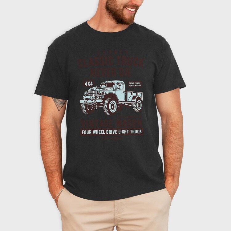 Classic Truck, Tricou Barbati (Unisex)