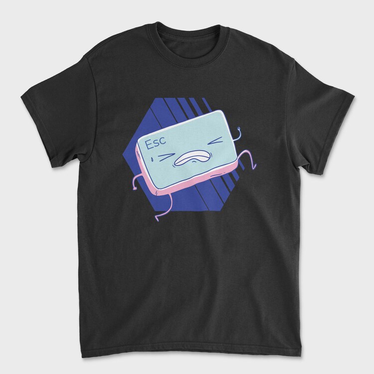 Escape Key Running Esc, Tricou Barbati (Unisex)