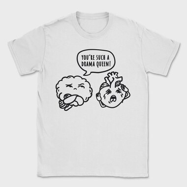 Drama Queen Brain Nc, Tricou Barbati (Unisex)