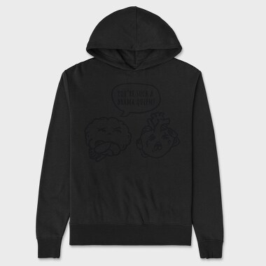 Drama Queen Brain Nc, Hanorac Oversize Barbati (Unisex)