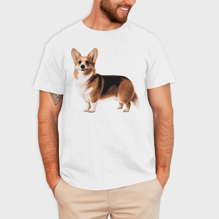 Realistic Corgi, Tricou Barbati (Unisex)