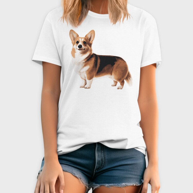 Realistic Corgi, Tricou Barbati (Unisex)