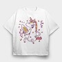 Drunk Unicorn With Beer Bachelor, Tricou Oversize Barbati (Unisex)