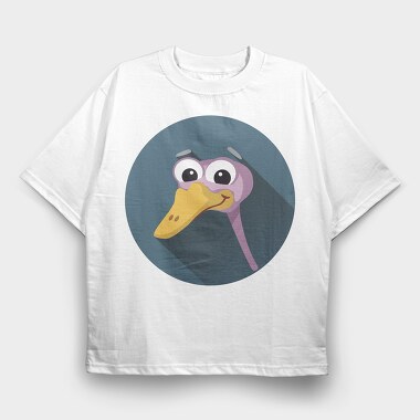 Ducky Smile, Tricou Oversize Barbati (Unisex)