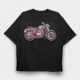 Hippie Motorcycle, Tricou Oversize Barbati (Unisex)