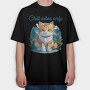 Mountain Cat Chill, Tricou Oversize Barbati (Unisex)