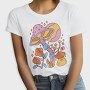 Hippie Mushroom Planet Flower, Tricou Femei