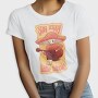 Hippie Mushroom Playing Guitar Stay Trippy, Tricou Femei