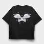 Game Controller With Wings Joystick, Tricou Oversize Barbati (Unisex)
