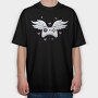 Game Controller With Wings Joystick, Tricou Oversize Barbati (Unisex)