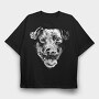 Realistic Dog, Tricou Oversize Barbati (Unisex)