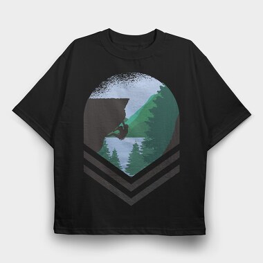 Mountain Climber Nature Bay Climber, Tricou Oversize Barbati (Unisex)