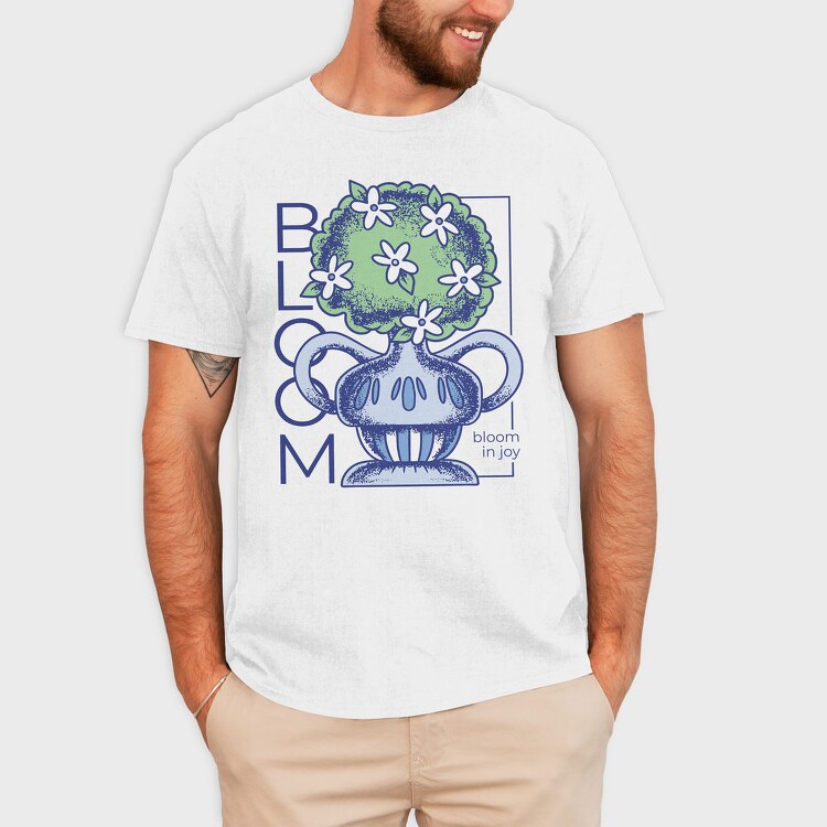 Bloom In Joy Plant Vase 08, Tricou Barbati (Unisex)