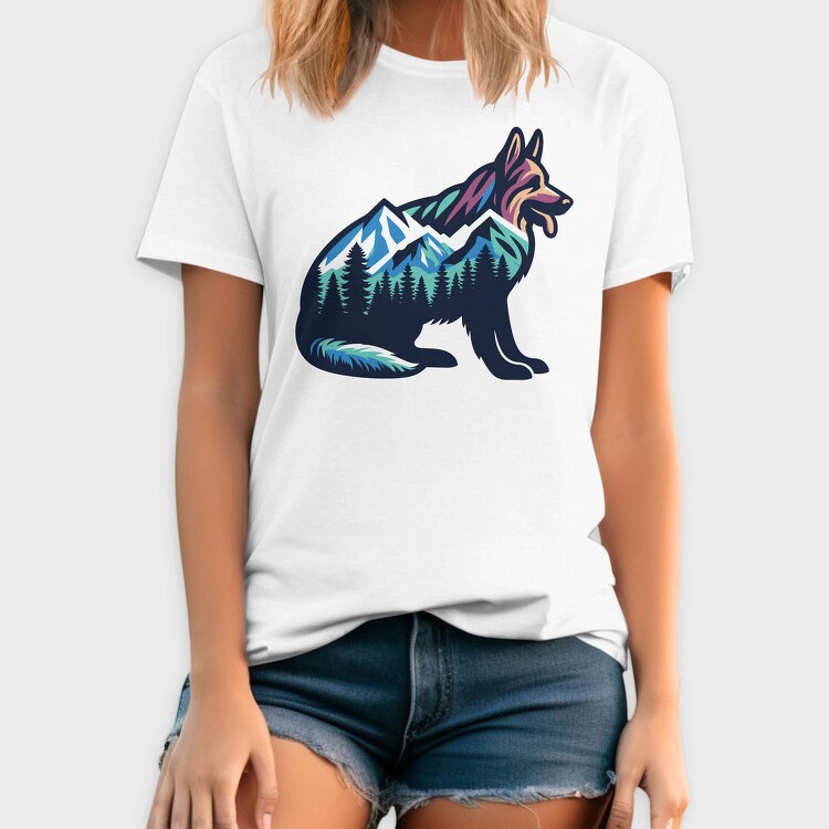 Mountain Dog Landscape, Tricou Barbati (Unisex)
