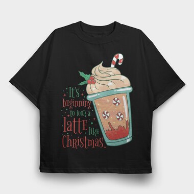 Christmas Latte, Tricou Oversize Barbati (Unisex)