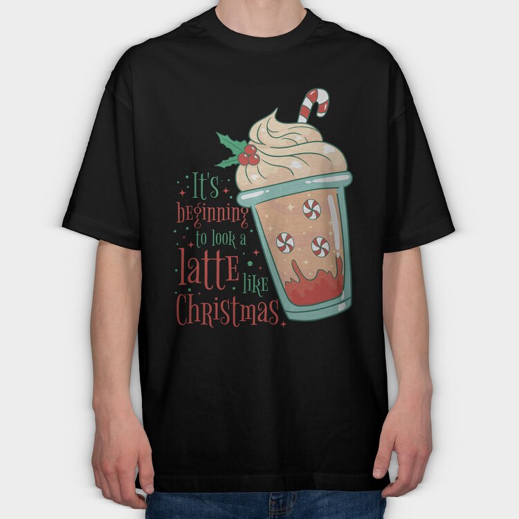 Christmas Latte, Tricou Oversize Barbati (Unisex)