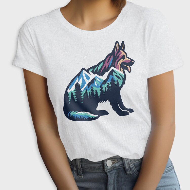 Mountain Dog Landscape, Tricou Femei