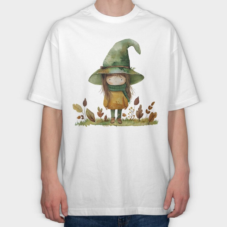 Witch Hat Gnome, Tricou Oversize Barbati (Unisex)