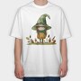 Witch Hat Gnome, Tricou Oversize Barbati (Unisex)