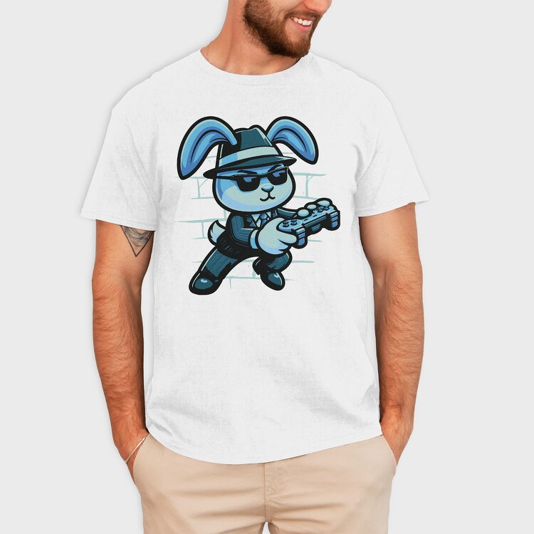 Gamer Bunny, Tricou Barbati (Unisex)