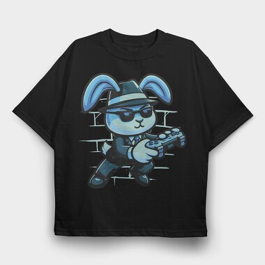 Gamer Bunny, Tricou Oversize Barbati (Unisex)